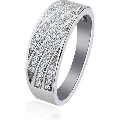 Nubis Stříbrný prsten se zirkony NB 5053