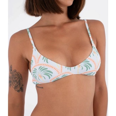 Hurley Scoop Crop Top Print WMS bílá