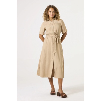 Dámské midi šaty Garcia béžové C50287 béžová