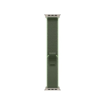 Apple Watch 49mm Loop: Green/Neon Trail Loop - M/L - Natural Titanium Finish (mft54zm/a)