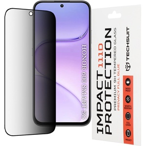 Techsuit Поверителен стъклен протектор Techsuit 111D Privacy Full Glue - Honor 600 Smart - Черен (KF2366655)