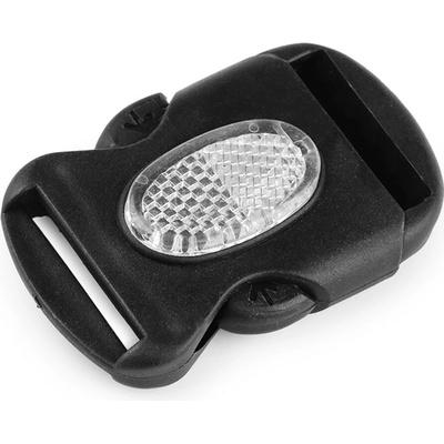 Spona trojzubec s odrazkou šíře 32 mm černá 10 ks