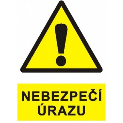 Bezpečnostní značky 1950 A4 plast Nebezpečí úrazu