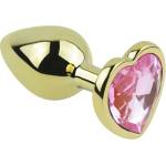 SuperLove Heart Anal Jewel Gold-Rose Small