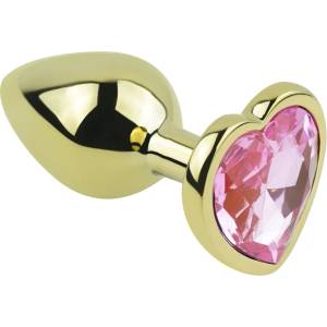 SuperLove Heart Anal Jewel Gold-Rose Small