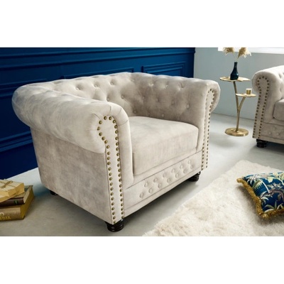 Komfort-nábytok 42312 Chesterfield Zamat Champagner