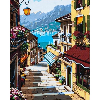 Art&Hobby Malování podle čísel SUNNY RIVIERA na rámu 40 x 50 cm