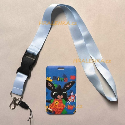 Šňůrka na krk 26138 s cedulkou na ID karty Králíček Bing