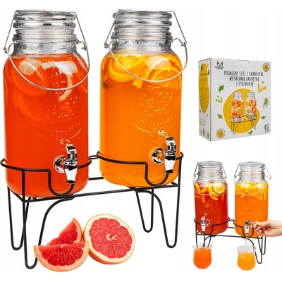 SuperButelki Konvice Dvojitá 2x Dóza s kohoutkem 4L 8L stoja 8 l