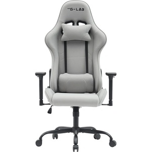 The G-Lab Геймърски стол G-Lab - KS PLATINIUM GREY (черен; регулируема височина; регулируема подлакътница) KS-PLATINIUM-GREY (KS-PLATINIUM-GREY)