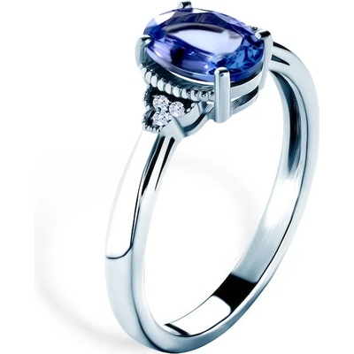 SAVICKI Годежен пръстен Savicki: бяло злато, танзанит, диаманти