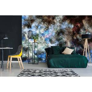 DIMEX ART Самозалепваща се флизелинова фототапета цветен дълбок космос 375 x 250 см