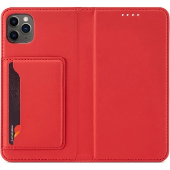 Púzdro SES Magnetické flipové s priestorom na karty Apple iPhone 13 - červené