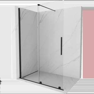 Mexen Velar Плъзгаща се душ кабина Walk-in 160 x 200 см, прозрачна 8 мм, черна (871-160-000-03-70)