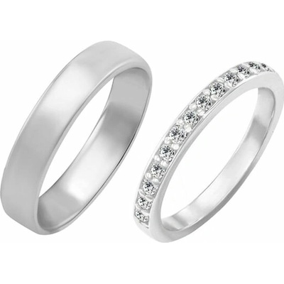 Eppi Eternity prsteň s lab grown diamantmi a pánsky komfortný prsteň Siem RW44144