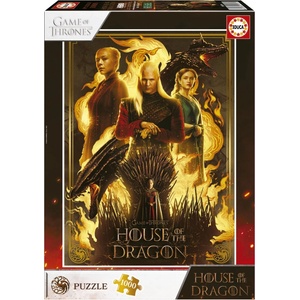 Educa Пъзел Educa - Game of Thrones, Домът на Дракона, 1000 части (EDU19574)
