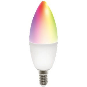 DELTACO SMART HOME SH-LE14RGB LED крушка, E14, свещ, WIFI, 5W, цвят+бяло, регулируема