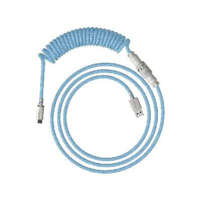 Кабел за клавиатура HyperX Coiled Cable USB-C Light Blue-Whi (HX-ACC-USBC-BLU-WH)
