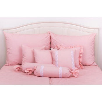 Zdeňka Podpěrová uni Pink bez vzoru Krep okrasný prešitý čipka 40 x 40 cm