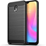 Gigapack Redmi 8A GIGAPACK Силиконов калъф за телефон, удароустойчив, с карбонов мотив, ЧЕРЕН (GP-91778)