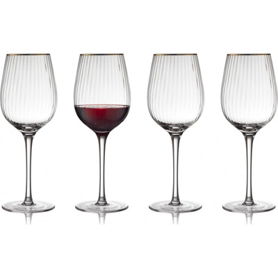 Lyngby Glas Sklenice na červené víno Palermo Gold 4 x 300 ml