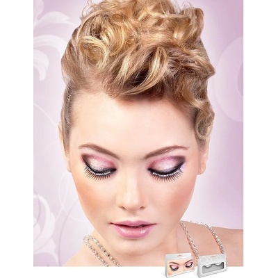 Кръстосани мигли с плътен наниз кристали