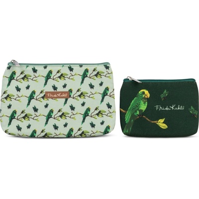 Frida Kahlo set kosmetických tašek S,L 62215-5800 zelená 2 ks