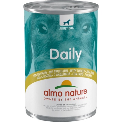 Almo Nature Daily 400г Daily Menu Almo Nature, консервирана храна за кучета - пуешко