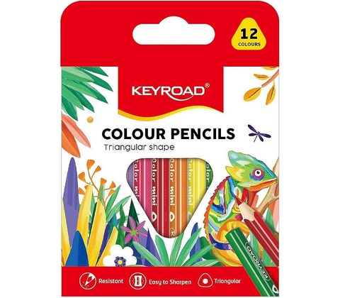 KEYROAD trojhranné polovičné 12 farieb