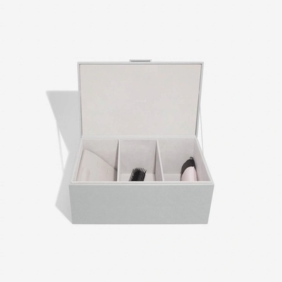 Stackers Pebble Grey & Chrome Medium Storage Box šedá 75640