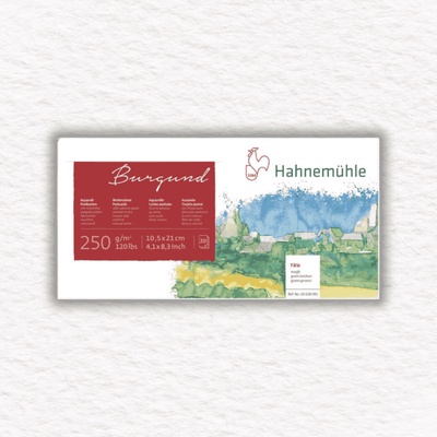 Hahnemühle BURGUND 250 GSM ROUGH 20 listov 10,5x21 cm