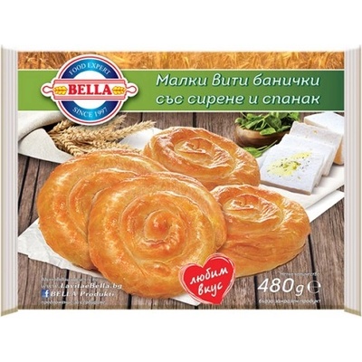 Белла България АД Малки вити банички сирене и спанак Белла 480гр