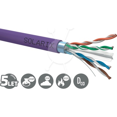 Solarix 26000005 CAT6 FTP, drát, 500m