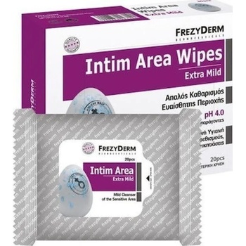 FREZYDERM Мокри кърпички за нежно почистване на чувствителната област, Frezyderm Intim Area Wipes Extra Mild 20 Wipes For Sensitive Area