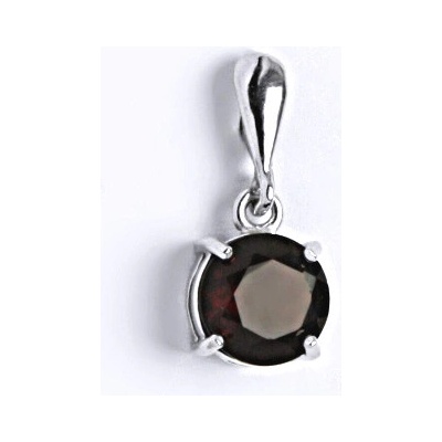 Čištín Zlatý přívěsek bílé i žluté zlato přírodní granát P 1357