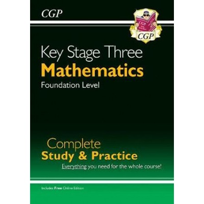 New KS3 Maths Complete Study & Practice - Foundation (with Online Edition) (CGP Books)(Paperback / softback)