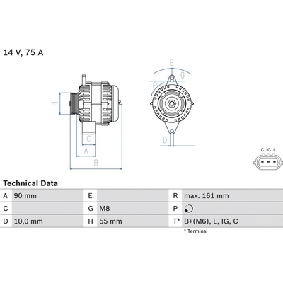 Generátor BOSCH 0 986 082 900 (0986082900)