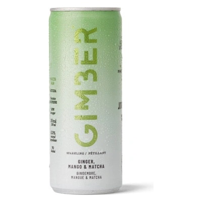 Gimber Zázvor mango & matcha bio perlivý nápoj 250 ml
