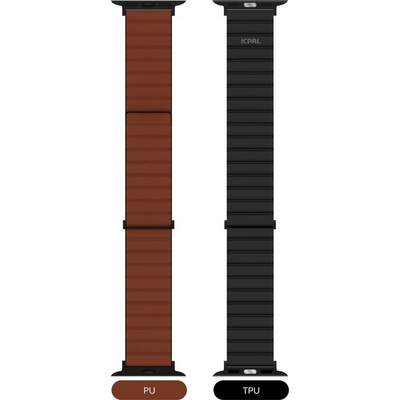 Jcpal FlexDuo каишка за Apple Watch 38/40/41 мм, черна/кафява (JCP6319) (JCP6319)