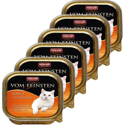 Animonda Vom Feinsten Adult Cats - с пилешко и телешко 6 x 100г