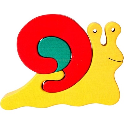 Fauna puzzle z masivu červený šnek