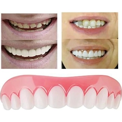 SMILE kosmetické zuby Umělé perfektní úsměv krycí bílé zuby