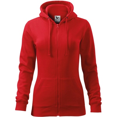 MALFINI Malfini trendy zipper 411 / Дамско яке тип кенгуру с цип по цялата дължина и качулка - червено xxl (4110717)