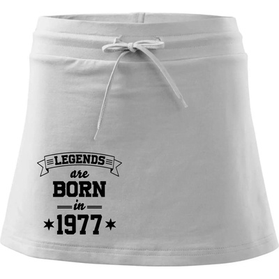 Legends are born in 1977 športová sukne two in one biela