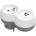 ORNO GROUP 2P+Z socket, USB-A+C, white-gray
