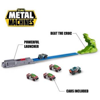 Image 1 of ZURU Metal Machines - Spielset Krokodilangriff Rennbahn+ Auto (6718)