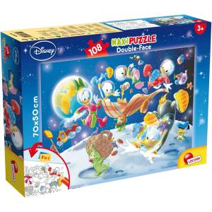 Lisciani Двулицев пъзел Lisciani - Mickey Mouse, В космоса, 108 части (LI48298)