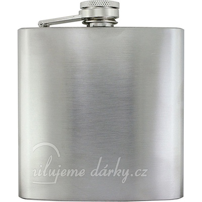 Butylka/likérka s matným stříbrným povrchem,177 ml