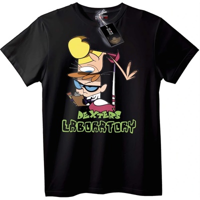 NOONEBRAND Тениска Лабораторията на Декстер Карикатура - 3XL, Black