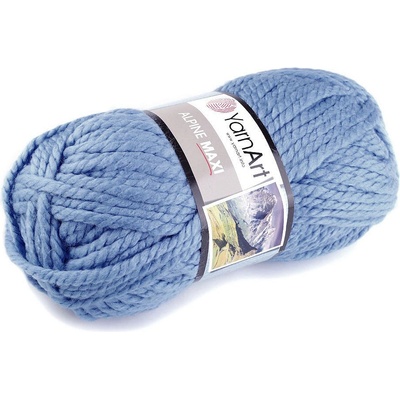 Prima-obchod Pletací příze Alpine maxi 250 g, barva 5 (668) modrá nebeská